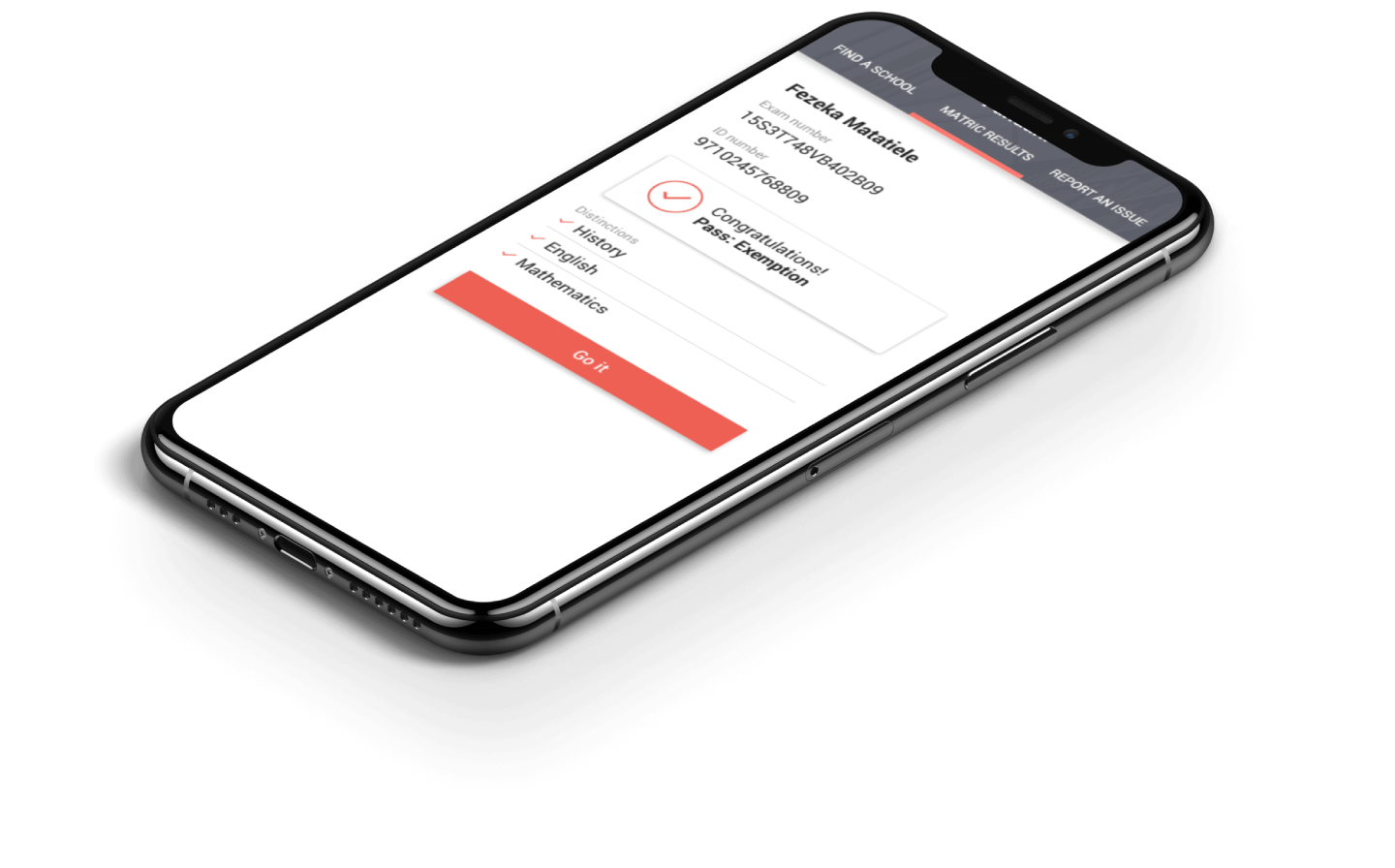 A mobile device with UI components and code snippet